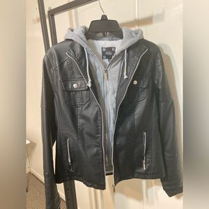 Faux leather royalty for me women’s jacket